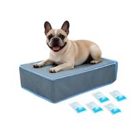 Dog Cooling Mat with 5 Ice Packs 20.3x15x5.5 Inch Washable Foldable Bed