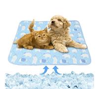 Dog Cooling Mats, 55x70cm Cat Cooling Mat Pet Cooling Pad Cooling Mat for Dogs Puppy Cooling Mat Guinea Pig Cooling Pad Pet Self Cooling Mat Ideal for Dogs Cats in Hot Summer (Blue)