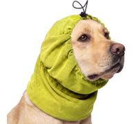 Dog Cooling Neck Wrap, Grass Seed Ear Protection For Dogs, Cooling Ear Wrap Head Cover For Summer, Soft Sound Perfect For Covering Up Post Op On Neck, Pet Ear Muffs To Stop Grassseeds(Yellow, L)