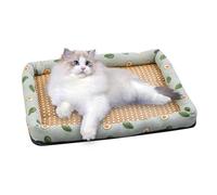 Dog Cooling Pad, Cat Cooling Mat Breathable - Chew-proof Comfortable Cooling Mat for Dogs Reusable Rattan Cushion Puppy Kitten Sleeping Play Rest Multipurpose Outdoor Indoor Util