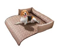Dog Cooling Pad, Pet Sofa Sleeping Mattress, 90x90cm/35.43x35.43 Inches Breathable Comfortable Kennel Bed Portable Large Size for Couch Picnic Park Car Trip Camping Use