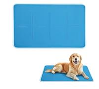 Dog cooling pads, with upgraded materials, including non-toxic solid gel. Rapid cooling relief during the hot summer months, pets keep cool blankets.( Blue,L90 x 60cm)