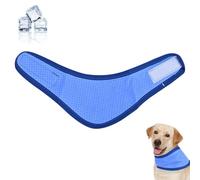 Dog Cooling Summer Bandana, Chill Self-Cooling Adjustable Breathable Dog Cooling Collar, Instant Ice Pet Scarf, Adjustable Neck Wraps Girth for Dogs Cats, Blue (1 PC, S)