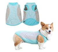 Dog Cooling Vest,1PC Breathable Mesh Dog Cooling Jacket Coat with Reflective Strip,Elastic Sun-proof Ice T-Shirt for Small Medium Large Dogs Outdoor Activities (Blue, 8XL)