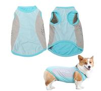 Dog Cooling Vest,1PC Breathable Mesh Dog Cooling Jacket Coat with Reflective Strip,Elastic Sun-proof Ice T-Shirt for Small Medium Large Dogs Outdoor Activities (Blue, XL)