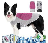Dog Cooling Vest, Breathable Ice Pet Dog Cold Coat Jacket with Ice Pack Pockets, UV Sun Protection Dogs Summer Clothes Shirt for Small Medium Large，Rose Red：XS: 5-9kg