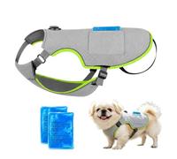 Dog Cooling Vest - Harness Cooler Jacket With D r-ings, Reflective Adjustable Cooling Chest Strap With Ice Pack Pocket, Breathable Lightweight Cool Pet Vest For Small Large Dogs