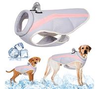 Dog Cooling Vest with Harness D-Ring for Running,Walking,Mountain Climbing Breathable Mesh Dog Jacket Summer Cool and Comfortable Dog Coat Adjustable Suitable for Large Medium and Small Dogs (Pink, M)