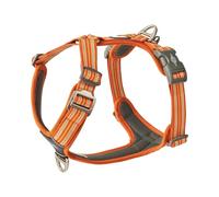 DOG Copenhagen Comfort Walk Air 3.0 Harness - Dog Harness - Adjustable, Reflective Harness - Stain and Water-Repellent, Orange Sun, L