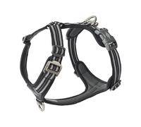 DOG Copenhagen Comfort Walk Air 3.0 Harness - Dog Harness - Adjustable, Reflective Harness - Stain and Water-Repellent, Black, L