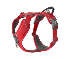 DOG Copenhagen Comfort Walk Pro 3.0 Dog Harness - Top and Front Clip Training Harness with Handle - For Small and Large Dogs - Padded for Comfort - Reflective Trims - No Pull, Classic Red, XL