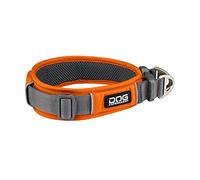 DOG Copenhagen Urban Explorer Collar 2.0 - Padded Dog Collar - Reflective - Comfortable, Orange Sun, Size M