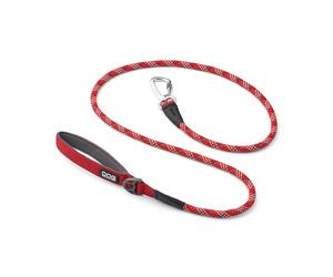 DOG Copenhagen Urban Rope 3.0 Dog Lead - Dog Training Lead - Dog Leash - Reflective Trim - Durable - For Small, Medium and Large Dogs - 160cm - Locking Carabiner - Padded Handle, Classic Red, L
