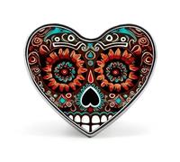 Dog Corgi Fashion Heart Brooch Pins Lightweight Enamel Lapel Pin for Women Men, Hat Bag Jacket Clothing Accessory Jewelry Gift, Sugar Skulls Day of the Dead, Love form