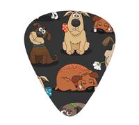 Dog Corgi Print Guitar Pick for Men Women Triangle Instrument Accessories Plectrums(12pcs One sided)