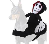 Dog Costume Black Pet Costume with Adjustable Fit | Ghost Dog Costume Halloween Cosplay for Small Medium Large Breeds Photography Stage