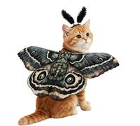 Dog Costume Cat Wing Clothes with Headband | Halloween Pet Costume for Cat Party Small Medium Large Breed Puppy Birthday Holiday