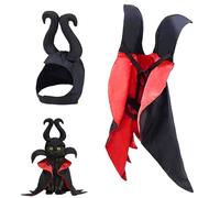 Dog Costume, Dog Costume Includes Cape and Devil Horns Hat Pet Halloween Costumes for Party Cosplay