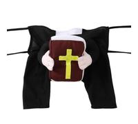 Dog Costume Funny Priest with Bible Design Cat Dress up Clothes