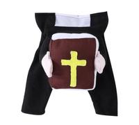 Dog Costume Funny Priest with Bible Design Dress up Outfit