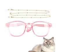 Dog Costume Glasses, Clothes Glasses - Eye Glasses with Chain for Pet Cat Dog, Photo Props Indoor Outdoor Role Play Joy Head Movement for 15 Pounds Puppy for Halloween, Christmas