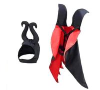 Dog Costume Includes Dog Cape and Devil Horns Hat Pet Halloween Costumes for Party Cosplay Costume Outfit Cape Pet Halloween Costumes