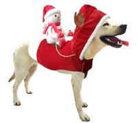 Dog Costume - Pet Clothes Costume Riding Reindeer | Adjustable Winter Hoodie Coat Clothes Pet Cosplay Costume