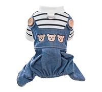 Dog Costume with Arms and Legs Cat Clothes Jeans and T-Shirt Small Animal Holiday Apparel for Puppy Small Dogs