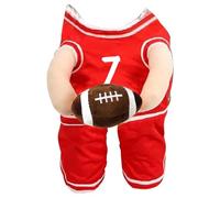 Dog Costume with Ball, Dog Halloween Costume, Dog Player Costume with Ball, Funny Pet Sports Jersey with Adjustable Straps, Cosplay Halloween Costumes for Dogs