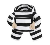 Dog Costumes for Halloween, Funny Halloween Outfit for Pets - Prisoner Costume for Dogs and Cats, Polyester, Easy to Put on, Suitable for Party, Role Play, Photo