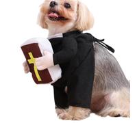 Dog Costumes Funny Priest Outfit With Bible Design