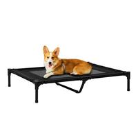 Dog Cot Elevated Large 92x76x18cm Black Metal Frame Oxford Cloth Mesh Portable L