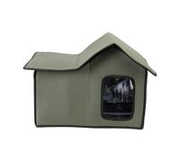 Dog Cottage with Anchor Rope for Strong Winds, Grass Green | Easy to assemble, set up and store, protect your wandering cat outdoors in the rainy season