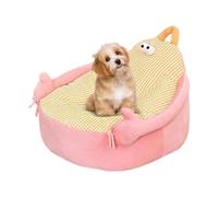 Dog Couch Bed | Plush Pet Sofa for Indoor Cats | Cute Cartoon Soft Pet Cuddler Sleeping Calming Warming Nest Furniture for Kennel Floor Living Room Bedroom Crate Interior