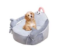 Dog Couch - Soothing Puppy and Kitten Bed, Cute Cartoon Pet Stopper with Soft Filling, Comfortable Sleeping Sofa Nest with Supportive Sides for the