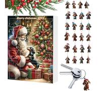 Dog Countdown Calendar | 24 Days Christmas Dachshund Countdown Calendar | 2D Cute Home Decoration | For December, Entrance, Fireplace, Door, Trees, Living Room, Bedroom, Teenagers and Children