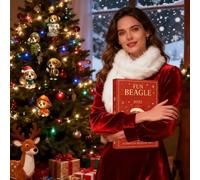 Dog Countdown Calendar - 2D Acrylic Puppy Characters - 24 Days Christmas Countdown Calendar | For Car Rearview Mirror, Holiday, Party, Mantle, Garden, Tree, Winter Party