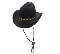 Dog Cowboy Hat Halloween Dog Caps with Chin Strap | Small Pet Cowboy Cosplay Hat for Western-Themed Parties Christmas Carnival Birthday Holiday Parades Outdoor Events