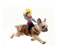 Dog Cowboy Rider Costume, Funny Western Pet Dress Up Outfit for Small-Medium Dogs, Unique Role Play Apparel for Halloween & Party Cosplay (L (Chest circumference 50-70cm))