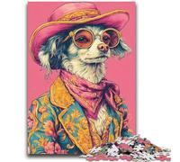 Dog Cowgirl Art Jigsaws 1000 Pieces for Adults,Challenging Game And Family Play for Is Ideal As A Gift for The Whole Family (38x26cm)