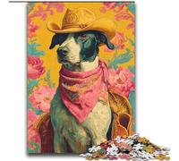 Dog Cowgirl Art Jigsaws 2000 Pieces for Teenagers, Challenging Game And Family Play Educational Game for Birthday, Chrismas (70x100cm)