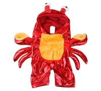 Dog Crab Costume, Halloween Crab Outfit for Small, Medium Dogs, House Costume with Claws, Funny Red Hoodie for Dog Cat, Cute Novelty Puppy Clothes for Festive Dress