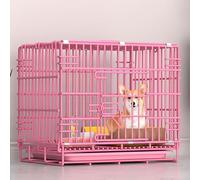 Dog Crate, 2 Doors Folding Mental Wire Dog Cage Training Kennel, with Removable Tray, Suitable for Small and Medium Dogs (Size : 70x50x60cm) YYuan