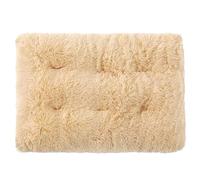 Dog Crate Bed, Fluffy Dog Crate Mattress Washable, Calming Fluffy Anti Anxiety Dog Beds, Deluxe Plush Dog Mat with Anti-Slip Bottom for Large Medium Small Dogs,apricot,L