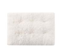 Dog Crate Bed, Fluffy Dog Crate Mattress Washable, Calming Fluffy Anti Anxiety Dog Beds, Deluxe Plush Dog Mat with Anti-Slip Bottom for Large Medium Small Dogs,white,XXL