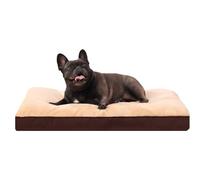 Dog Crate Bed Waterproof Deluxe Plush Dog Beds with Removable Washable Cover Anti-Slip Bottom Pet Sleeping Mattress for Large, Medium, Jumbo, Small Dogs, 23 x 17 inch, Brown