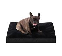 Dog Crate Bed Waterproof Deluxe Plush Dog Beds with Removable Washable Cover Anti-Slip Bottom Pet Sleeping Mattress for Large, Medium, Jumbo, Small Dogs, 23 x 17 inch, Black