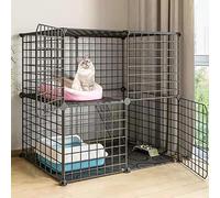 dog crate, Cat Enclosure, Dog Cages for Small Dogs Indoor, Pet Playpen for Cats, Detachable Extra Large Cat Playpen, Small Animal Cage with Doors(75 * 49 * 73cm)