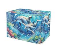 Dog Crate Cover Cute Dolphins Durable, Washable Covers for Pet Cages Large