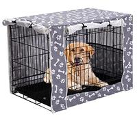 Dog Crate Cover Durable Polyester Pet Kennel Cover Universal Fit for Wire Dog Crate - Fits Most 36 inch Dog Crates - Cover only-Sky Gray-36